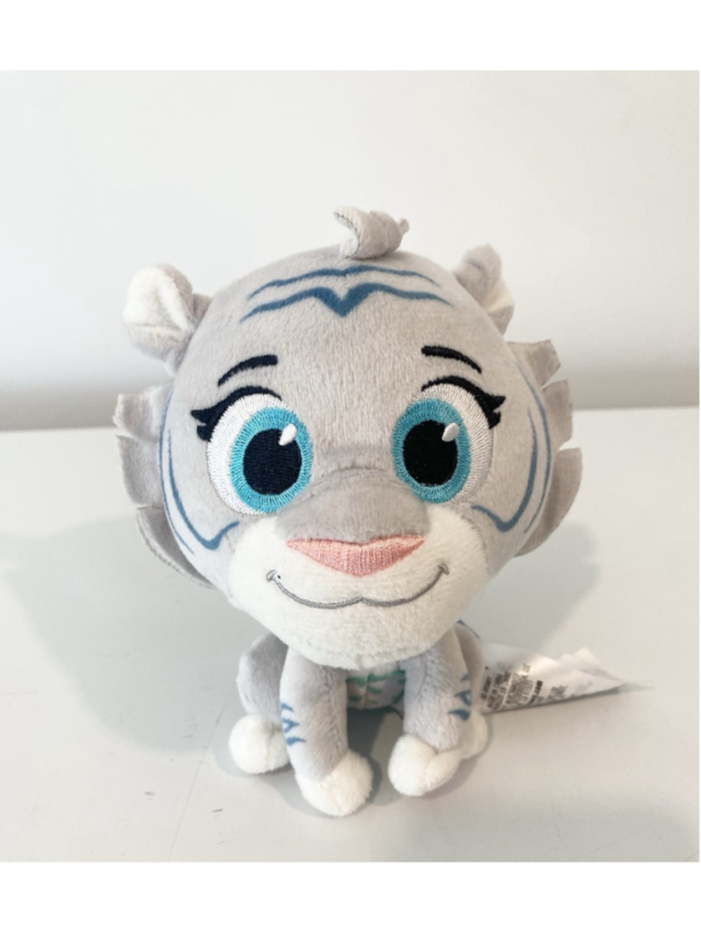 Disney Junior T.O.T.S. Tiberius White Tiger Plush 6” Disney Store Stuffed Animal